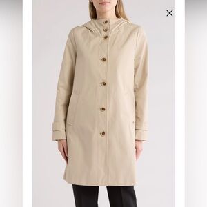 Calvin Klein Water Resistant A-Line Trench Coat